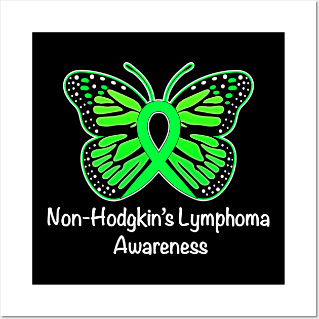 Non-Hodgkin's Lymphoma Butterfly of Hope Wall Art by PenguinCornerStore